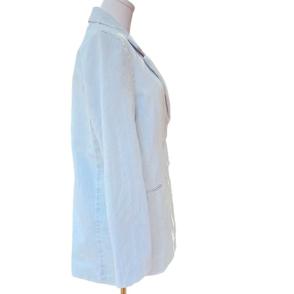 Levi’s NWT Light Blue Denim Winter Sport Coat Double Breasted Blazer Size Small - Picture 7 of 14
